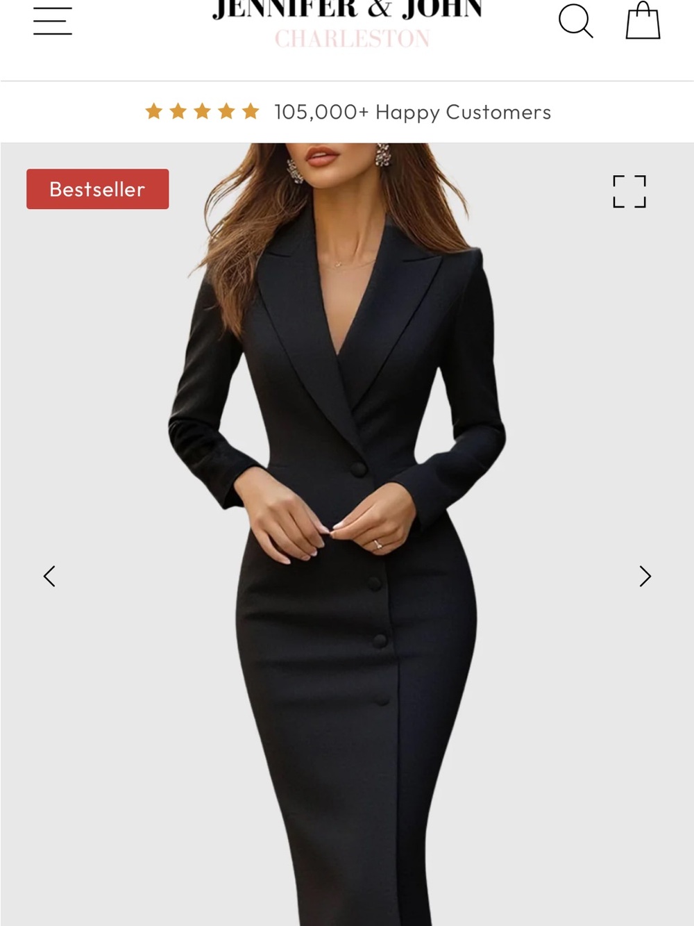 Seleneva | Elegant Tailored Midi Dress (Brand New)